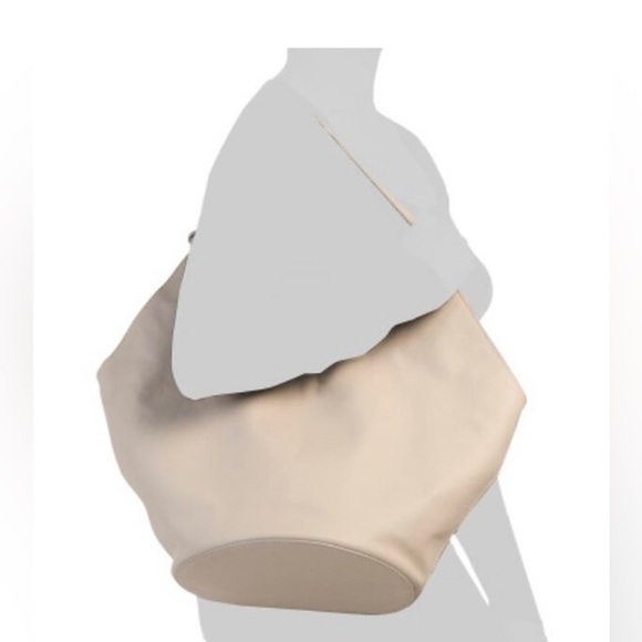 VIOLA CASTELLANI Granite Made In Italy Leather Oval Bottom Hobo Handbag - Picture 3 of 9